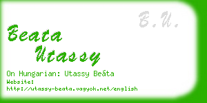 beata utassy business card